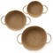 Casafield Set of 3 Braided Seagrass Baskets with Jute Handles - Natural, Woven Storage Basket Planters, Boho Decor for Entryway, Living Room, Bedroom